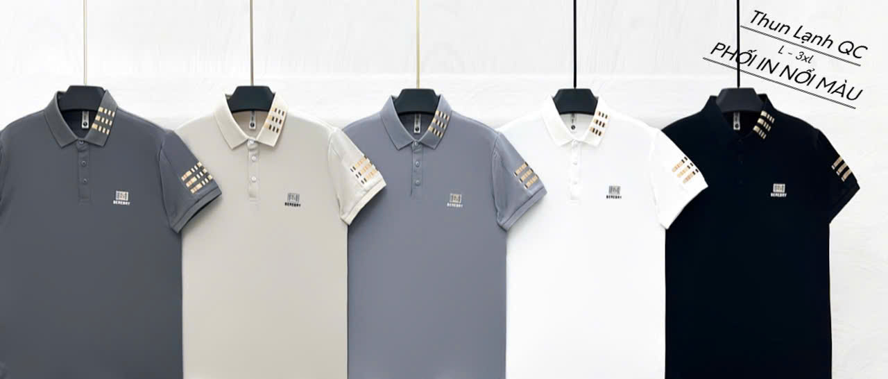 Áo thun nam cổ trụ giá sỉ 015 - Ảnh 20