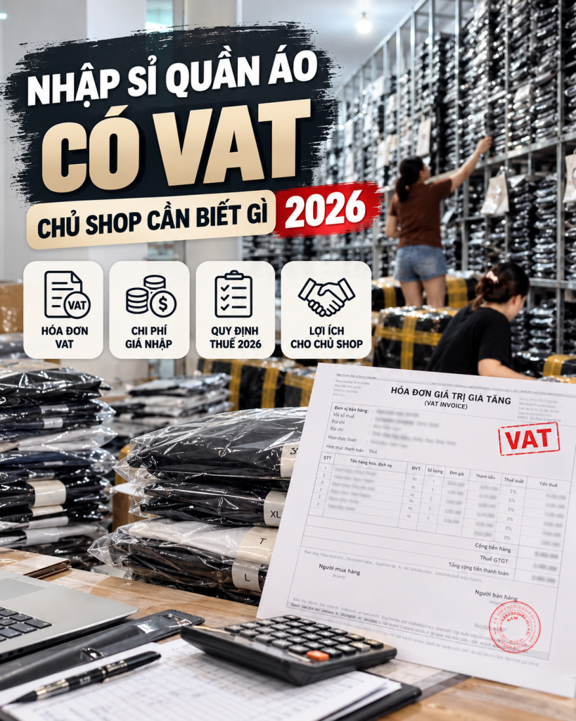 Nhập sỉ quần áo có VAT