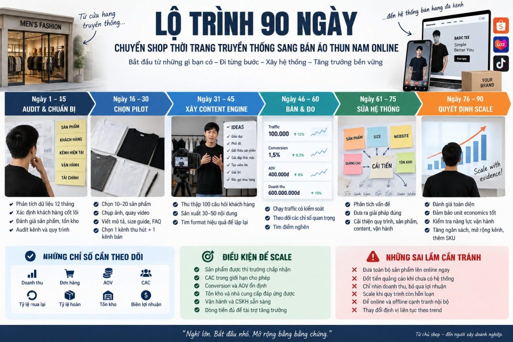 Chuyển shop offline sang online – lộ trình 90 ngày