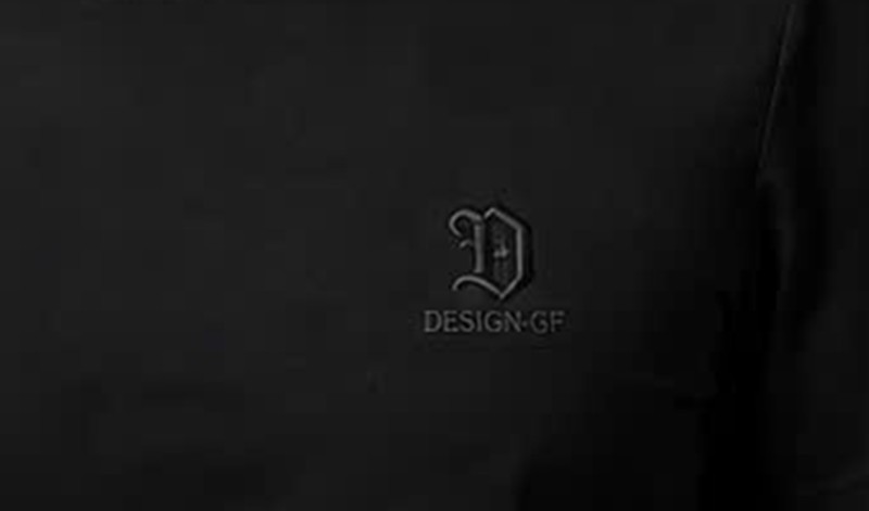 Hình thêu DESIGN-GF trên ngực áo cổ tròn GF ICON